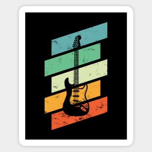 Vintage Style S-Style Electric Guitar Retro Colors Sticker